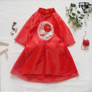Áo dài cát tường cho bé gái