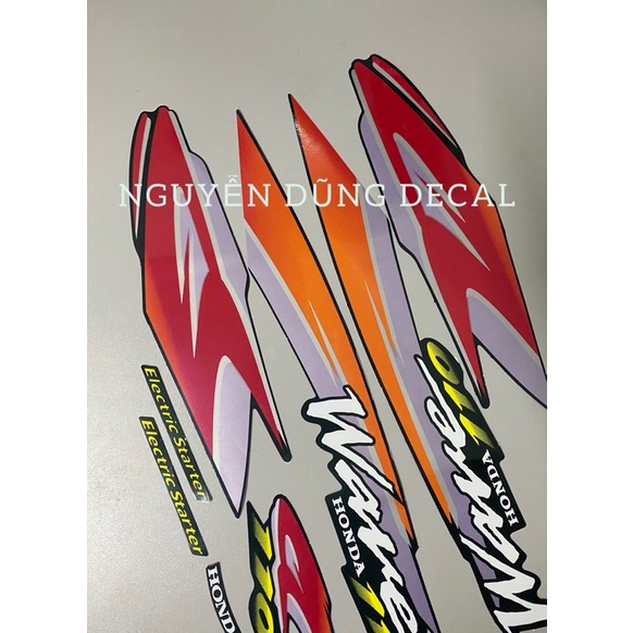 Nguyên bộ tem  Wave Thái 110 màu nhớt đời 1999_ Nguyễn Dũng Decal