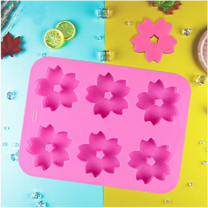 Khuôn Sô cô la 3D silicone hình hoa Anh Đào