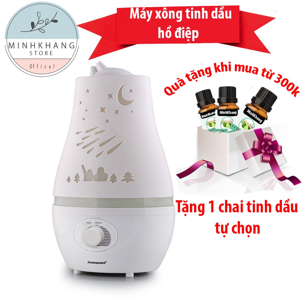 Máy Xông Tinh Dầu máy khuếch tán hồ Điệp 2400ml Phun Sương Cực Mạnh Dễ Thương 7 màu đèn led làm quà tặng , đèn ngủ