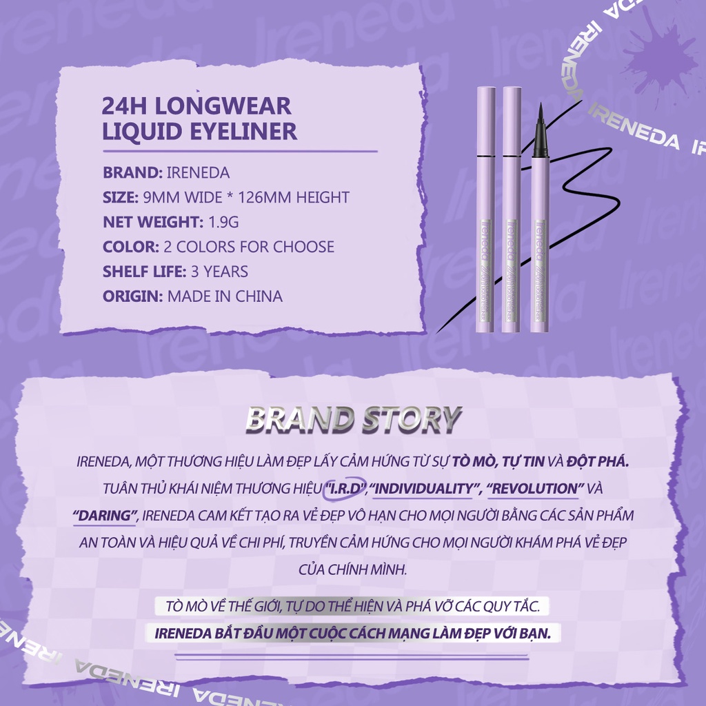 Bút kẻ mắt dạng lỏng Focallure không thấm nước lâu trôi đến 24 tiếng