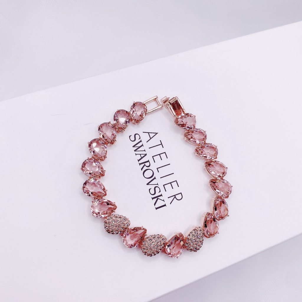 Vòng tay pha lê hồng Swarovski