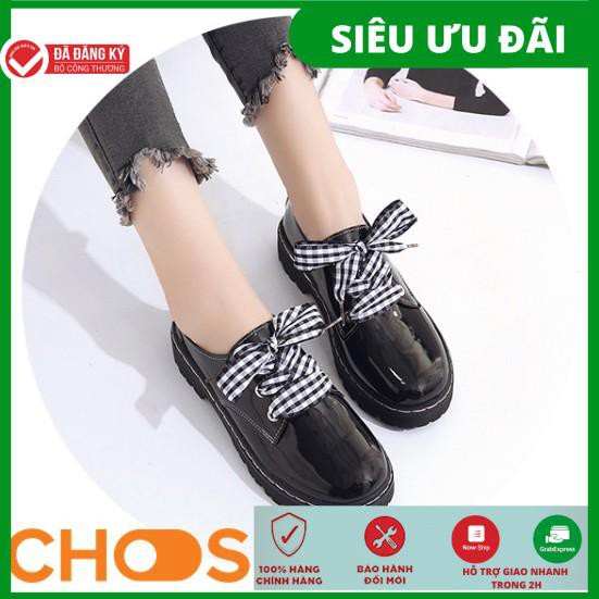 Giày Nữ Mọi Kiểu OXFORD Choose Dây Vải Caro Hoặc Đen Gót Cao 3 Phân G2311 JKK