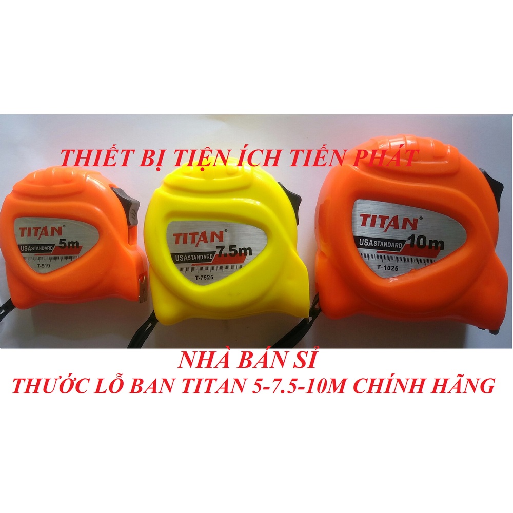 Thước Cuộn Lỗ Ban TITAN 5m - 7m -10m Thép Cao Cấp (Chính Hãng)