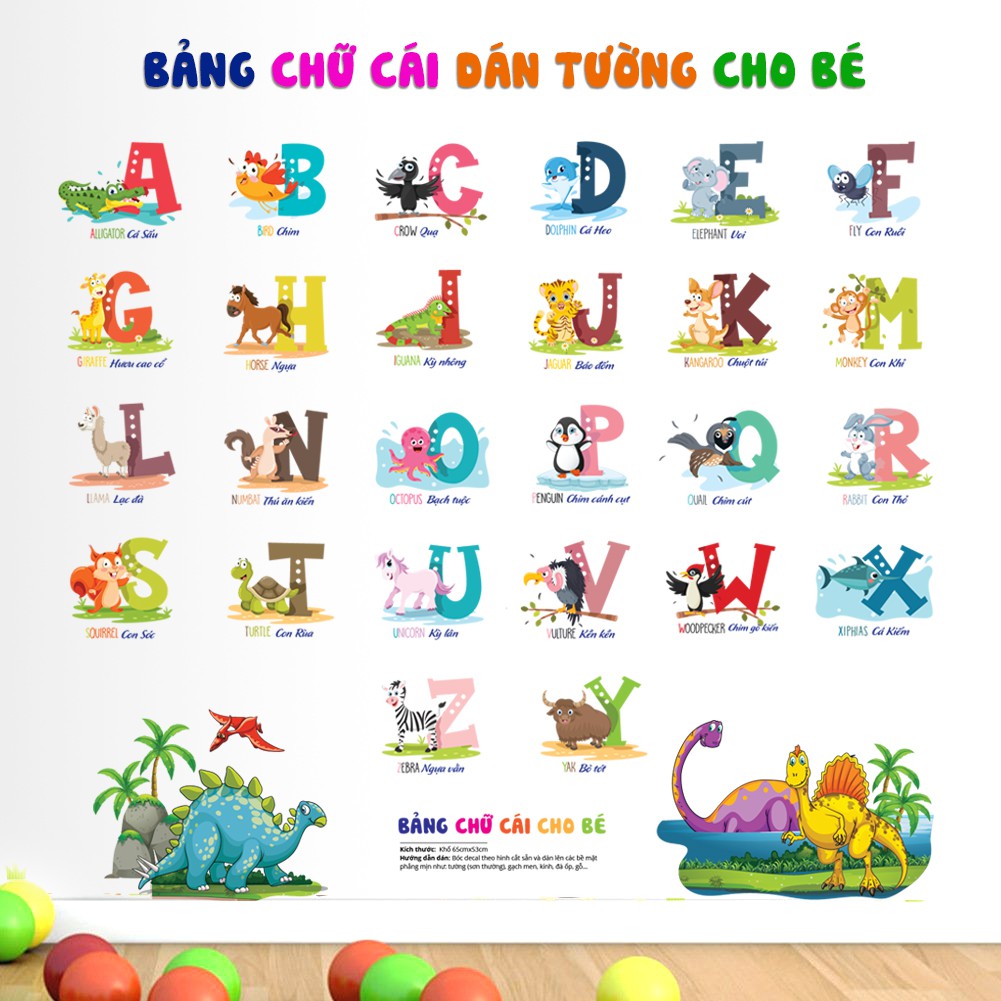 Decal dán tường bảng chữ cái - Bảng số cho bé 3031