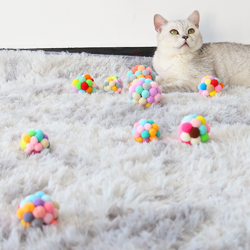 Bóng đồ chơi Joyoung LI0217 4cm nhiều màu sắc cho mèo cưng