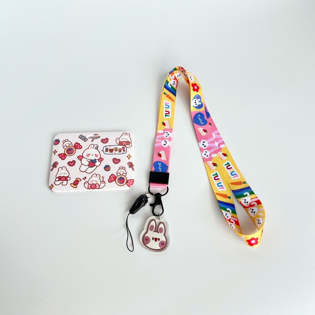 Bộ Thẻ Phân Loại Kèm Dây Đeo Họa Tiết Hoạt Hình Dành Cho Học Sinh