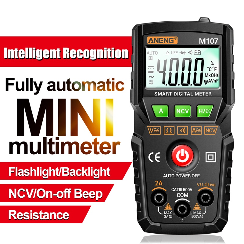 Vạn Năng Kế Kỹ Thuật Số 4000 Count Kèm Vôn Kế DC AC &amp; Ohm Chuyên Dụng Chất Lượng Cao