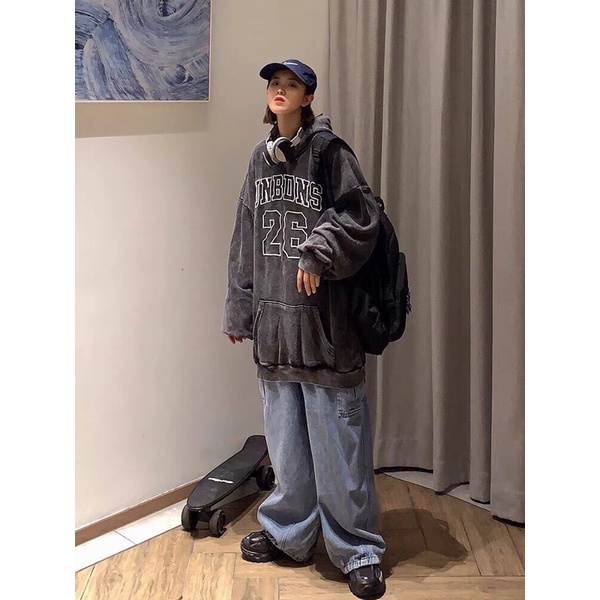 [RẺ VÔ ĐỊCH] Hoodie nỉ mũ loang 26 unisex from thụng (ảnh thật) | BigBuy360 - bigbuy360.vn