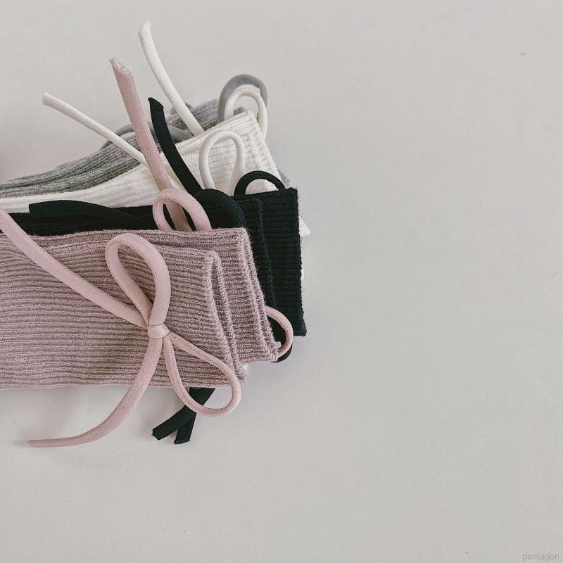 Vớ Da Chống Trượt Đính Nơ Xinh Xắn Cho Bé Gái