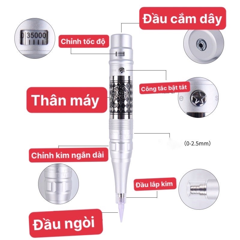 MÁY RỒNG TÍCH ĐIỆN PHUN MÔI MÀY MÍ SIÊU ÊM