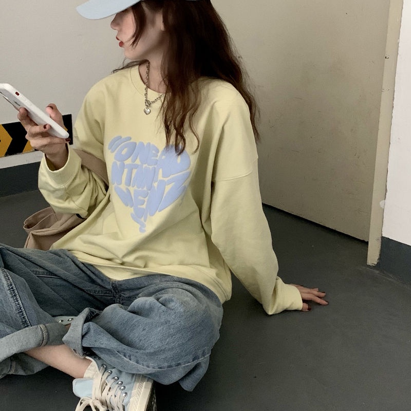 【Keroro】ÁO thu đông nữ in hình trái tim chất dày dặn siêu xinhh | BigBuy360 - bigbuy360.vn