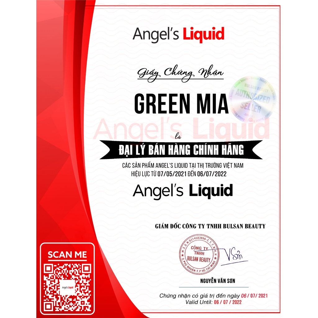 Siêu Tinh Chất Làm Hồng Se Khít Vùng Kín Angel's Liquid Glutathione Plus Niacinamide Inner Pure Gel 2ml