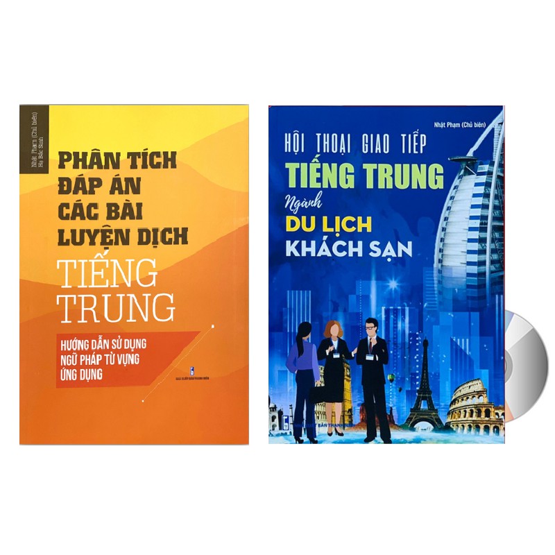 Sách - Combo: Phân tích đáp án các bài luyện dịch Tiếng Trung + Hội thoại giao tiếp tiếng Trung ngành du lịch khách sạn
