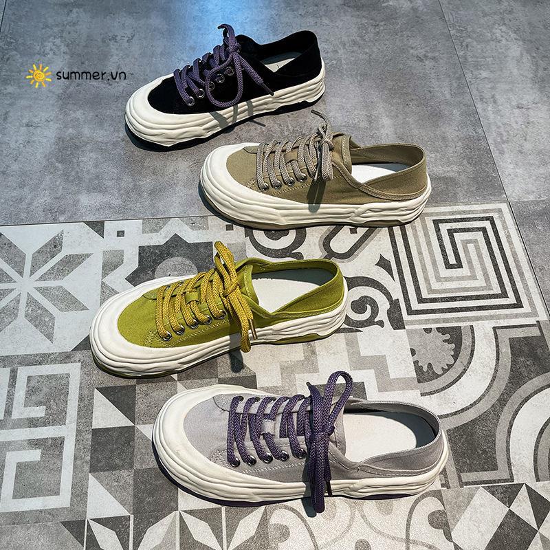 Giày Thể Thao Vải Canvas Đế Dày Thoáng Khí Phong Cách Mới 2022