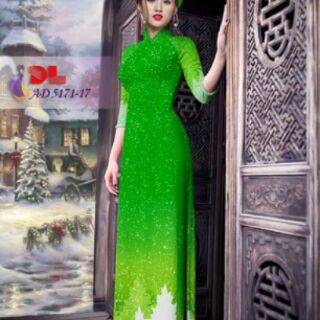 Vải áo dài in 3D. Lụa Cao cấp