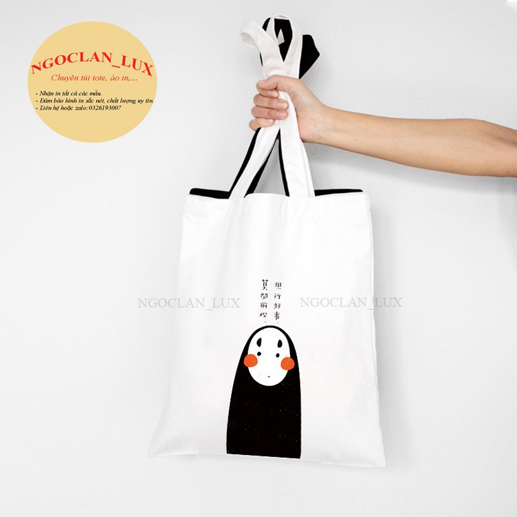 TÚI TOTE VẢI BỐ CANVAS HOẠT HÌNH VÔ DIỆN HÀI LT028