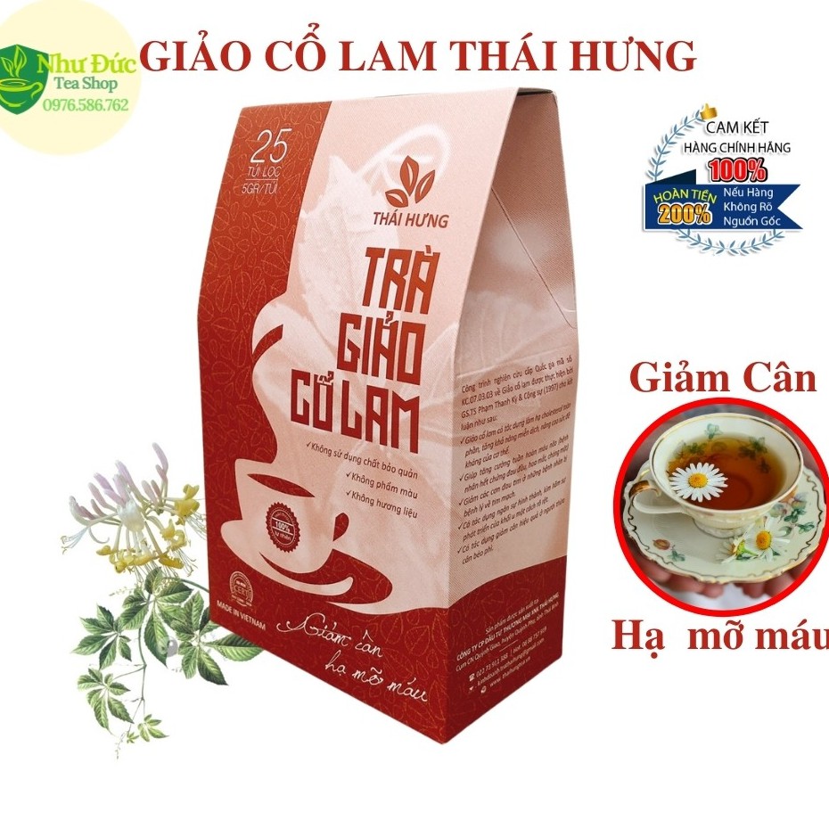 Trà Giảo Cổ Lam Thái Hưng Giúp Giảm Cân Hạ Mỡ Máu 25 Túi Lọc 125g