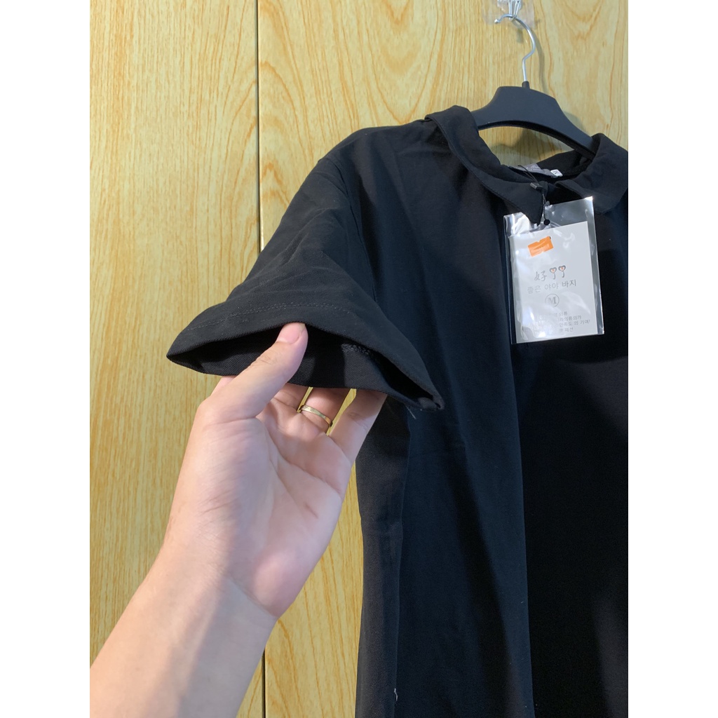 Áo polo nam có cổ trụ bẻ, thể hiện cá tính, vải cotton from suông thoáng khí thoải mái baggy