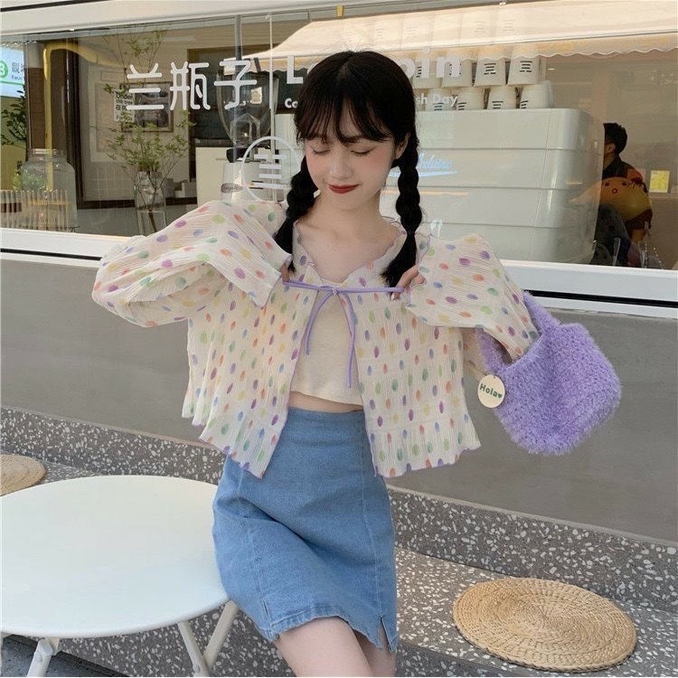 Áo Khoác cardigan Dáng Rộng Chống Nắng Phong Cách Hàn Quốc Thời Trang Mùa Hè Mới Cho Nữ
