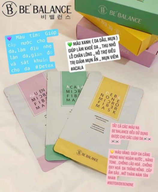 Mặt nạ Be'Balance  1hộp 10 miếng.