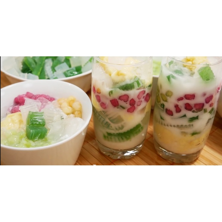 Set Chè Sương Sa Hạt Lựu Bánh Lọt Cốt Dừa Đầy Đủ Nguyên Liệu cooldcool mart