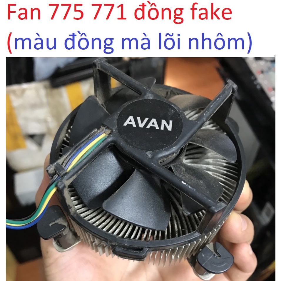 Tặng keo - fan quạt tản nhiệt stock zin lõi đồng tháp bộ cpu socket 775 771 77x các loại all