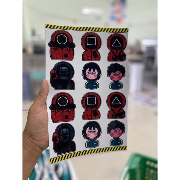 LOGO STICKER nhân vật trò trơi squid game