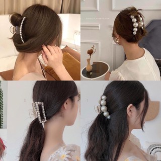 Kẹp Tóc Đính Ngọc Trai Giả Phong Cách Hàn Quốc