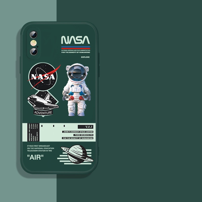 Ốp lưng thoại silicon dẻo mềm họa tiết NASA đơn giản bảo vệ camera cho Samsung galaxy Note 20 10 9 8 Ultra Lite Plus AH8s