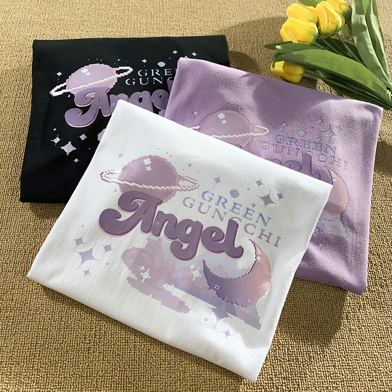 Áo Thun Nữ Ngắn Tay In Hình Ngôi Sao Phong Cách Retro