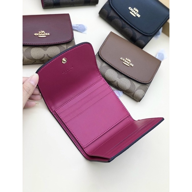 Ví Coach ngắn nắp tròn full box