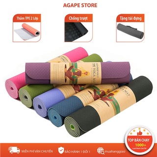 Thảm Tập Yoga Định Tuyến cao cấp tặng kèm túi đựng - Thảm yoga chống trượt