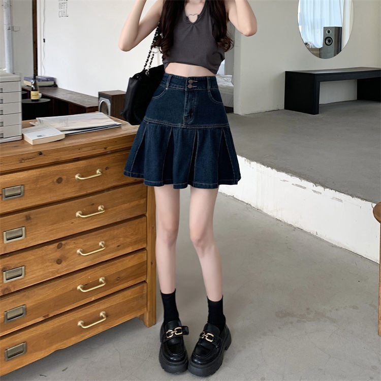 COZOK Chân váy jean Lưng Cao Form Ôm Hợp Thời Trang