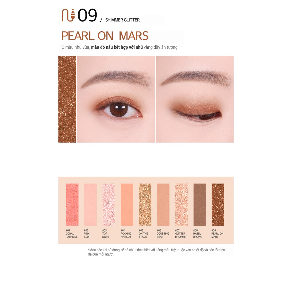 [Mã FMCGMALL giảm 8% đơn 250k] Bảng phấn trang điểm đa năng Merzy Bite The Beat Shadow Palette Pop In Mood 13,1g