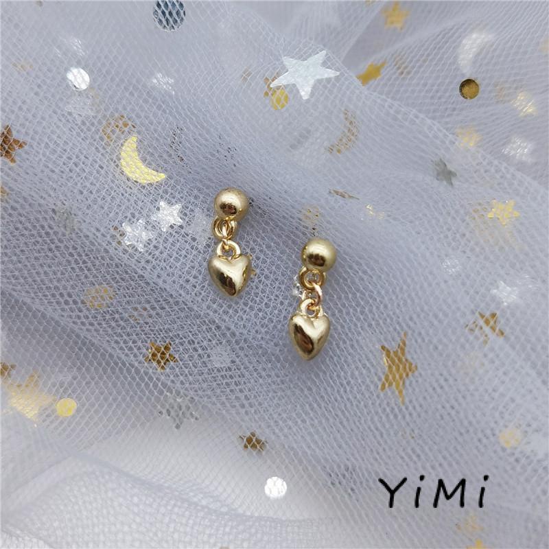 Khuyên Tai Hình Trái Tim Nhỏ Giọt Nước Ngọt Ngào Đơn Giản Cao Cấp Cho Nữ