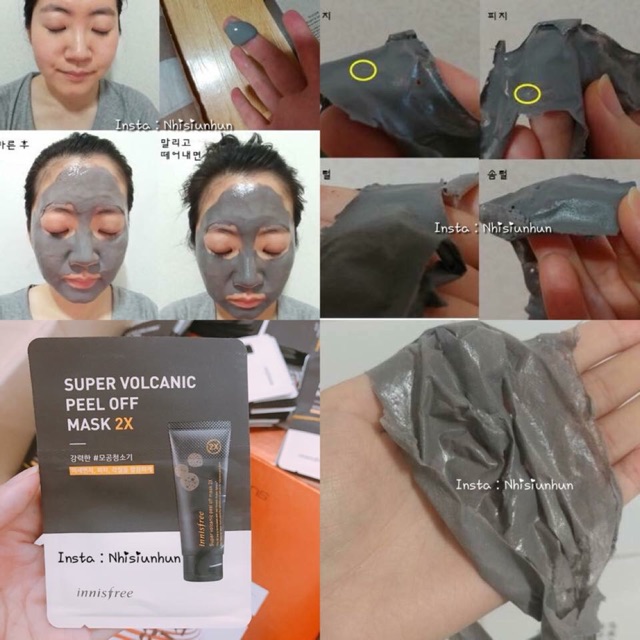 Combo Sản Phẩm Mặt Nạ Lột #Innisfree Super Volcanic Peel Off Mask 2X
