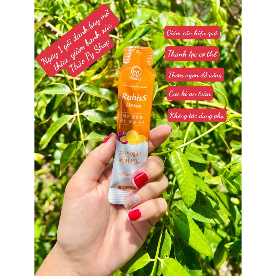 Nước trái cây Giảm cân rubiss detox - Hộp 12 gói