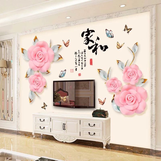 DECAL DÁN TƯỜNG HÌNH DÁN HỒNG BABY