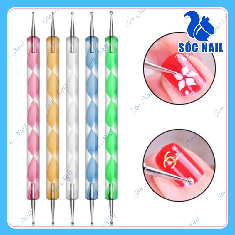 Bộ Bút Chấm Đá Chấm Bi Nail 5 Cây