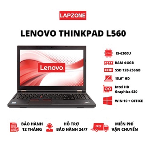 LAPTOP LENOVO Thinkpad L560 RAM 8GB SSD 256GB I5-6300U 15.6 inch HD Chất Lượng Uy Tín Bảo Hành Lên Tới 12 Tháng