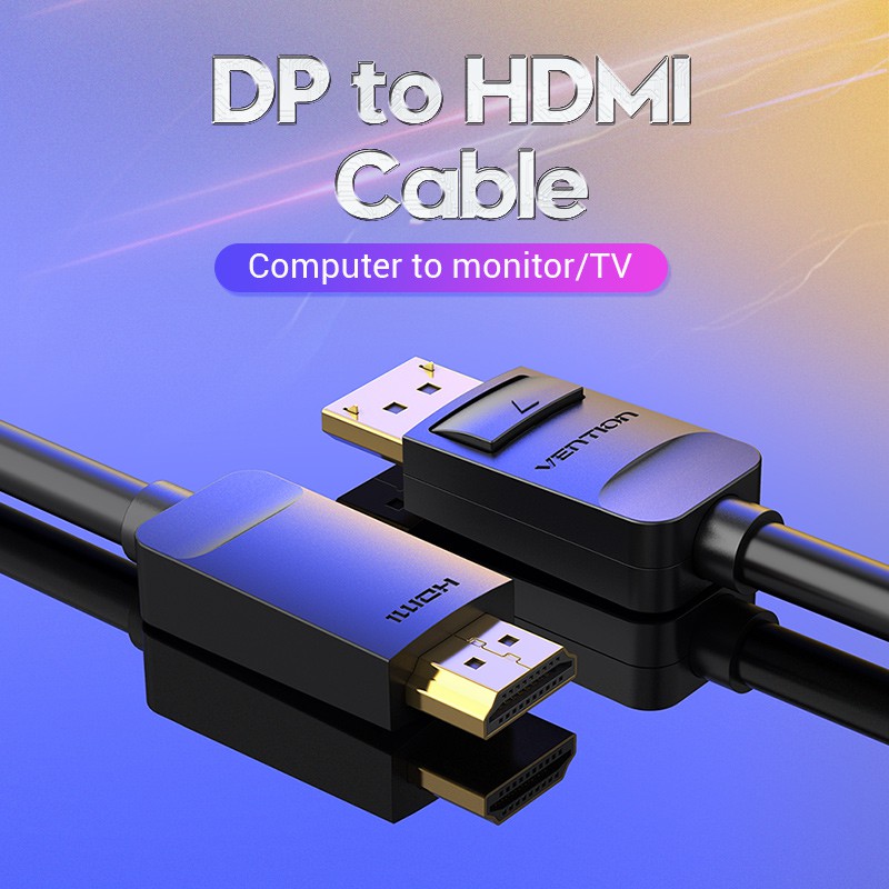 Vention Cáp Chuyển Đổi dp Sang hdmi 1080p 60hz Cho pc laptop tv