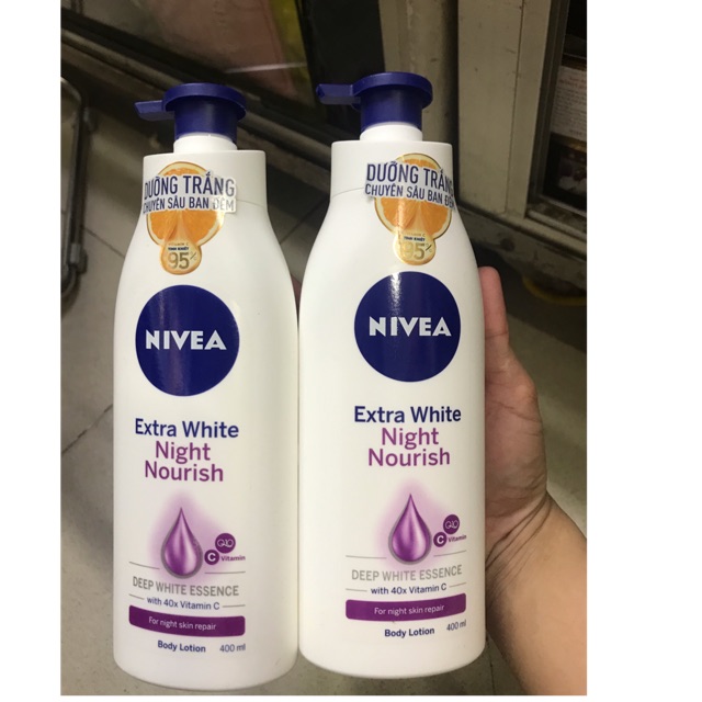 Sữa Dưỡng Thể Trắng Da Nivea Ban Đêm 400ml