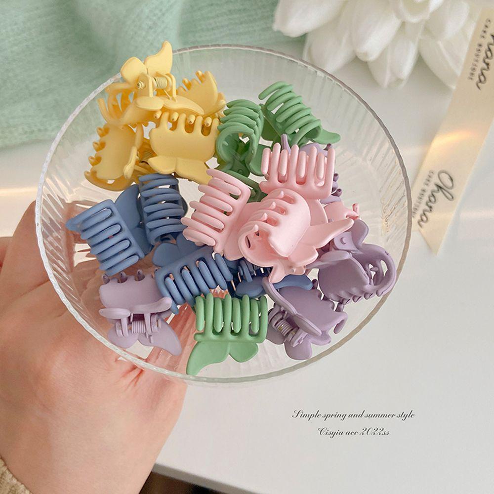 IVORY Kẹp Tóc Hình Bướm Bằng Resin Màu Sắc Ngọt Ngào Phong Cách Hàn Quốc