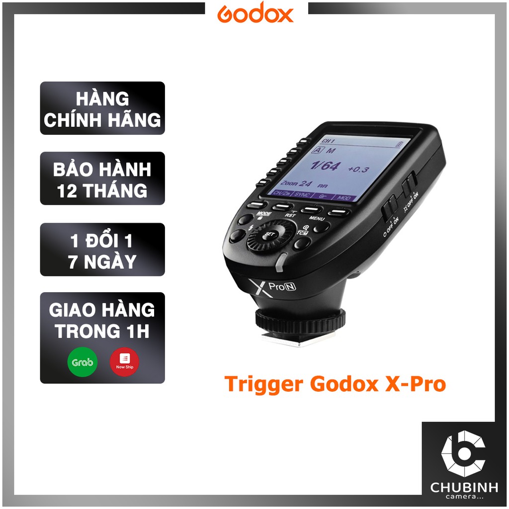 Kích nổ đèn Godox Xpro-N TTL Wireless Flash Trigger cho Canon/Sony/Fujifilm/Nikon