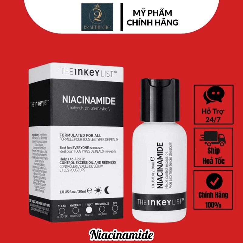 (Auth-kèm Bill) Tinh chất dưỡng Niacinamide -The INKEY List