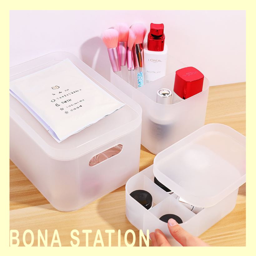 Hộp nhựa lưu trữ đựng bút, washi tape trong có nắp đậy tiện ích | BCH002