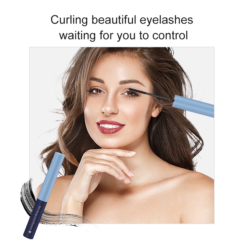 Mascara Đầu Cọ Mịn Màu Xanh Dương Trắng