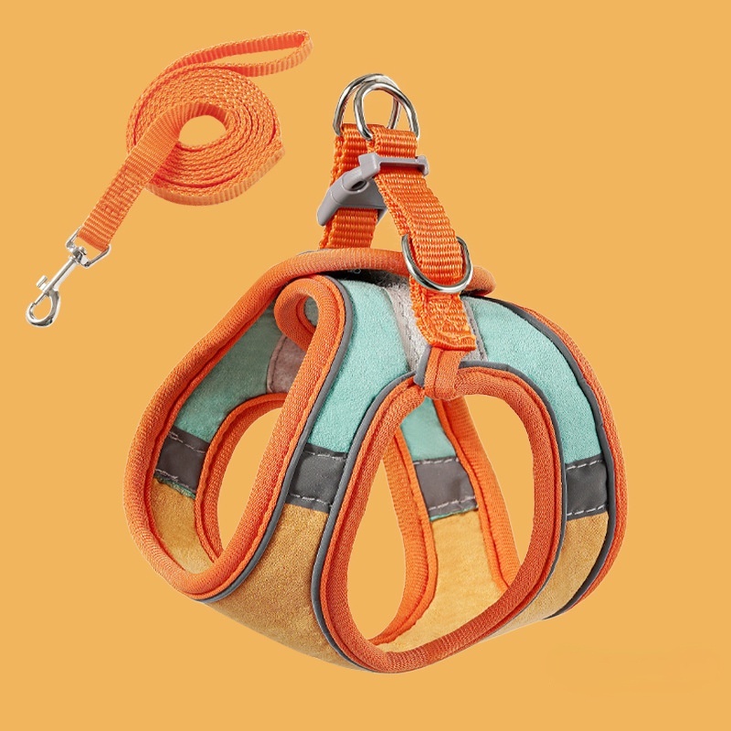 Màu tương phản thời trang Dây xích mèo / Chống ly khai / Áo vest / Dây đeo ngực phản quang cho mèo và dây chó