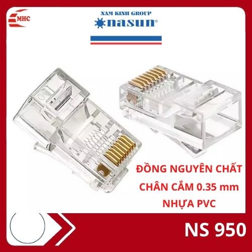 Túi hạt mạng Nasun NS-950 chân cắm dày 0.35mm Đồng nguyên chất, 100 hạt